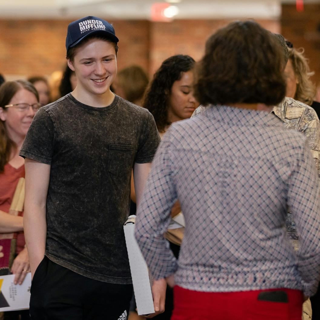 A student attends a PSEO event