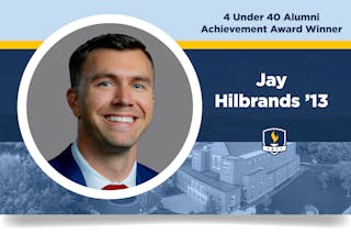 Jay Hilbrands '13 receives 4 Under 40 Alumni Achievement Award