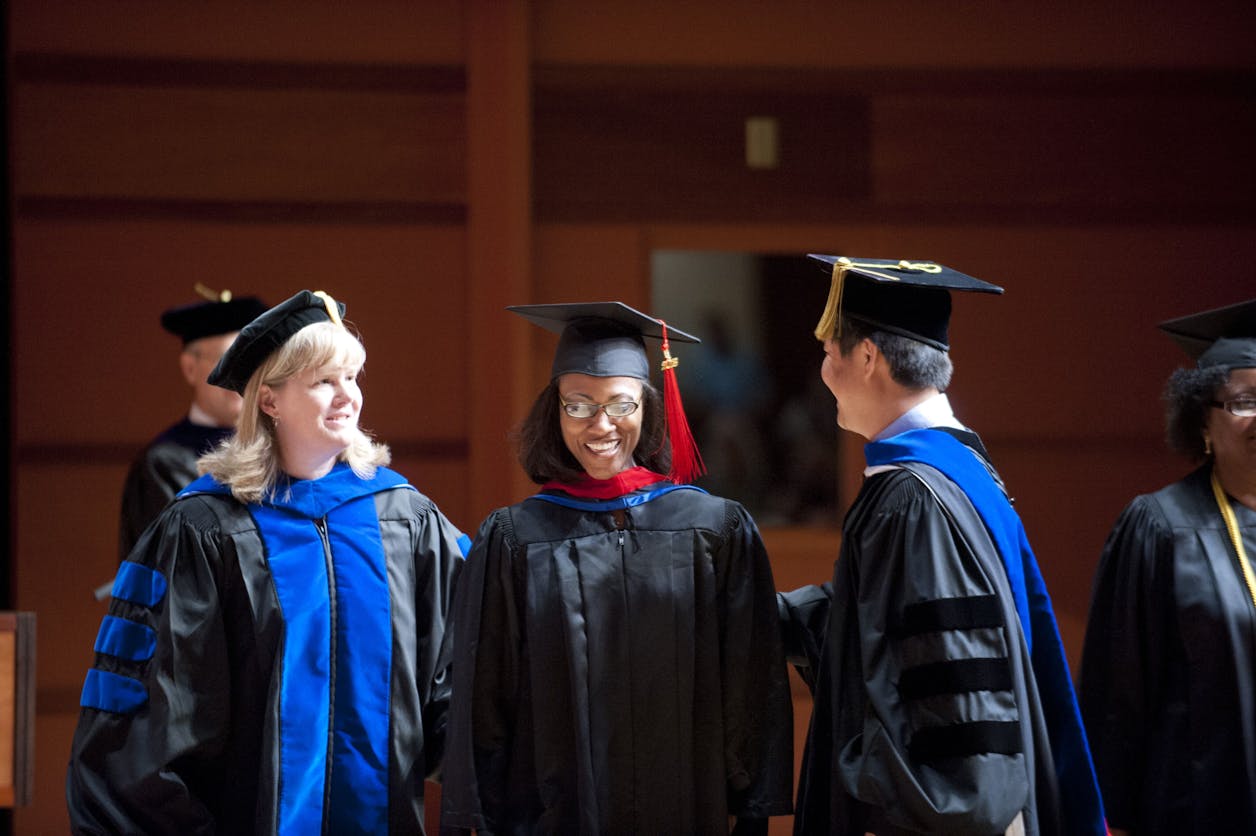 A seminary student at graduation.