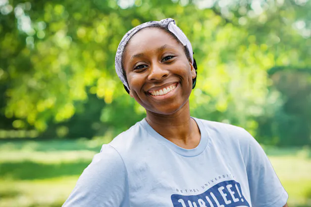 Student smiling