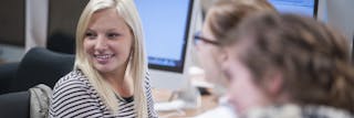 Student Smiling in Class