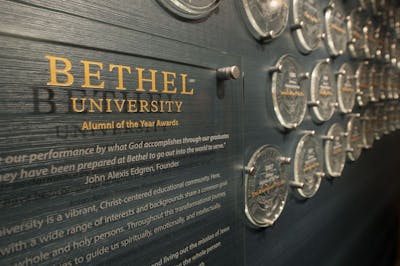 Alumni of the Year wall