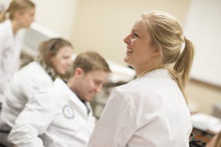 Men and women in the physician assistant program
