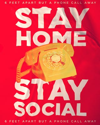 Bryson Rosell ‘22 | Stay Home, Stay Social | photoshop, photograph 