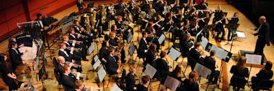 Students playing in a music performance