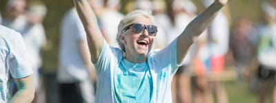 Woman Cheering at Royal Run 2015