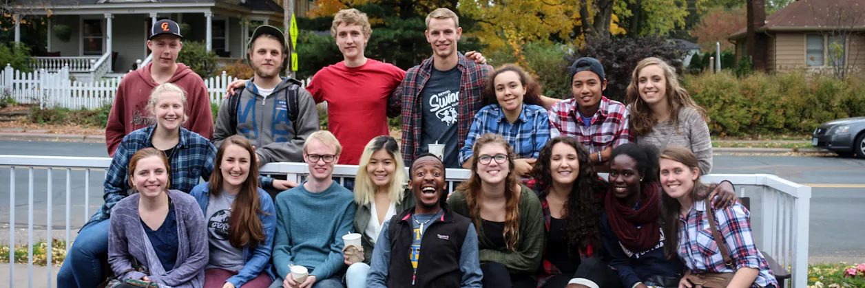 Group shot of Mu Kappa students