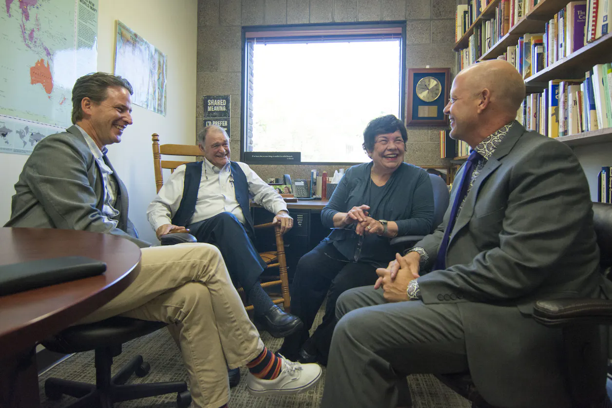 Alumni create scholarship to honor favorite communication studies professors.