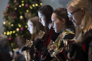 Bethel Handbell Ensemble performs during Festival of Christmas 2018.