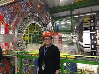 Assistant Professor of Physics Julie Hogan at the Large Hadron Collider (LHC) at CERN in Switzerland.