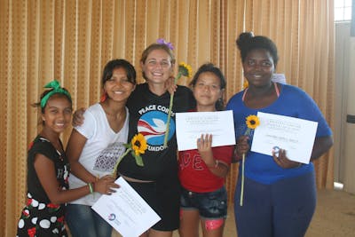 Melia with Barrio Girls