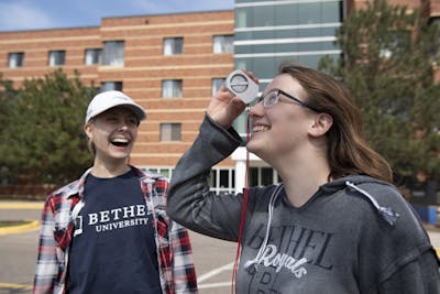 Students develop and use consistent measurements and methods to observe their trees just as “bud break” is beginning in the spring.