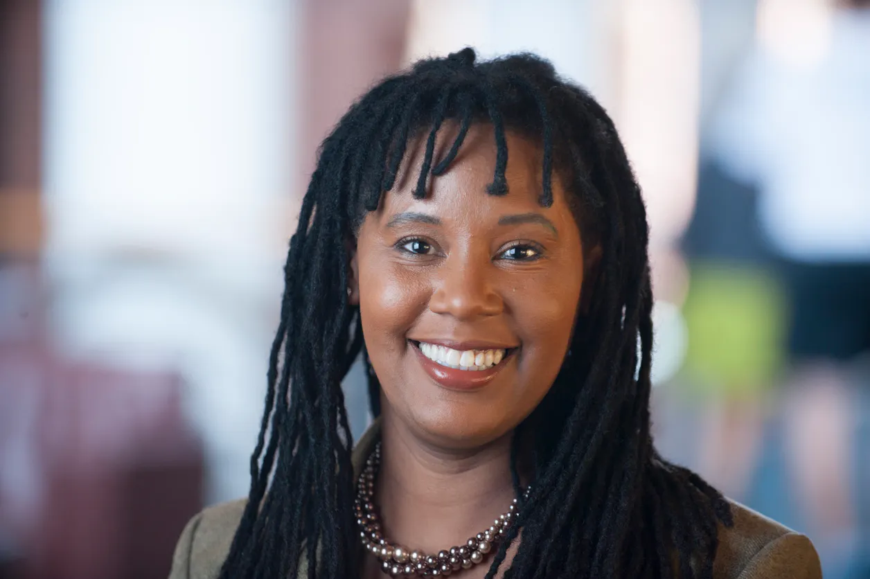 Bethel’s Angela Shannon, professor of English, leads poetry workshops for middle-schoolers at St. Peter Claver Catholic School.