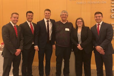 Bethel's Chartered Financial Analyst team and their faculty advisor