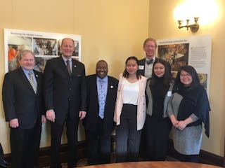 Bethel students and employees posed for a photo with Minnesota Senate Majority Leader Paul Gazelka (R-Nisswa) during Bethel’s Day at the Capitol.