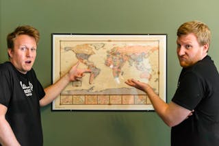 Ducklow Brothers with Map
