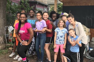Hilda Davis works with the Urban Farm and Garden Alliance through Bethel University's partnership with the Frogtown and Summit-University neighborhoods. 