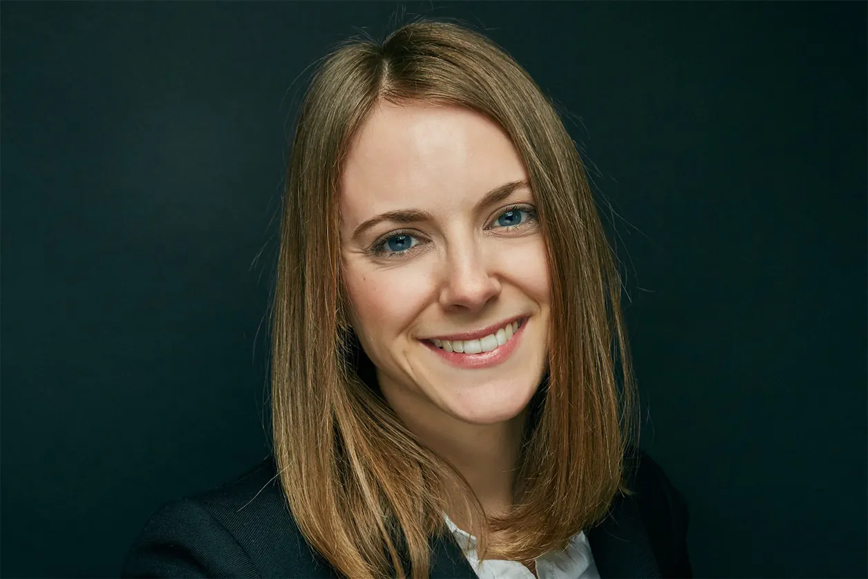ChatENG founder Jaclyn Eichenberger '11 smiles for a portrait.
