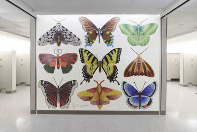 Josie Lewis' mosaic mural at Minneapolis-St. Paul International Airport