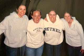 Kirsten (Frederick) Fumagalli ‘03 and friends at Bethel 