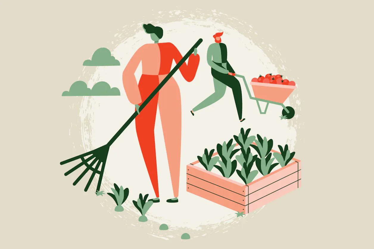 Illustration of a farmer