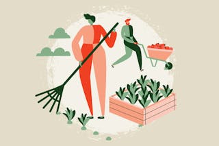 Illustration of a farmer