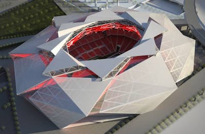 Mercedes-Benz Stadium in Atlanta, Georgia. 