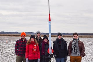 The Rocket Club at their first launch: November 2018 in North Branch, Minnesota