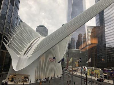 The World Trade Center Transit Hub features a retractable seam down the middle of the roof that opens each September 11, when the sun lines up directly with it.