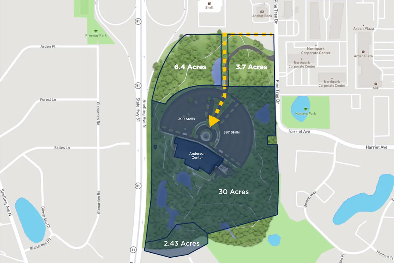 A map of the proposed sale at Bethel's Anderson Center property at 2 Pine Tree Drive