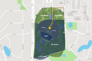A map of the proposed sale at Bethel's Anderson Center property at 2 Pine Tree Drive