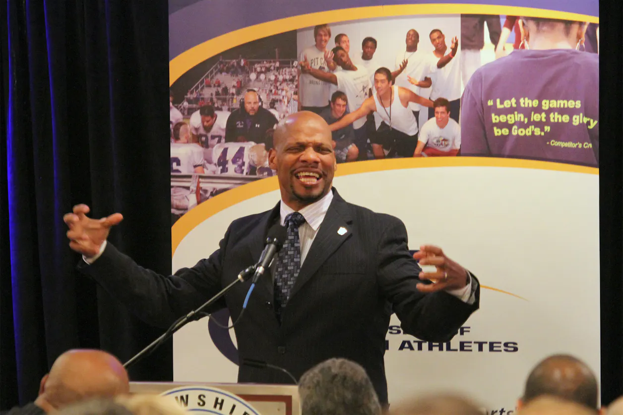 Steve Fitzhugh GS'23 works as a national spokesperson for the Fellowship of Christian Athletes.
