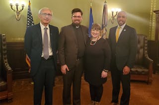 Dave Mowers with Governor Evers