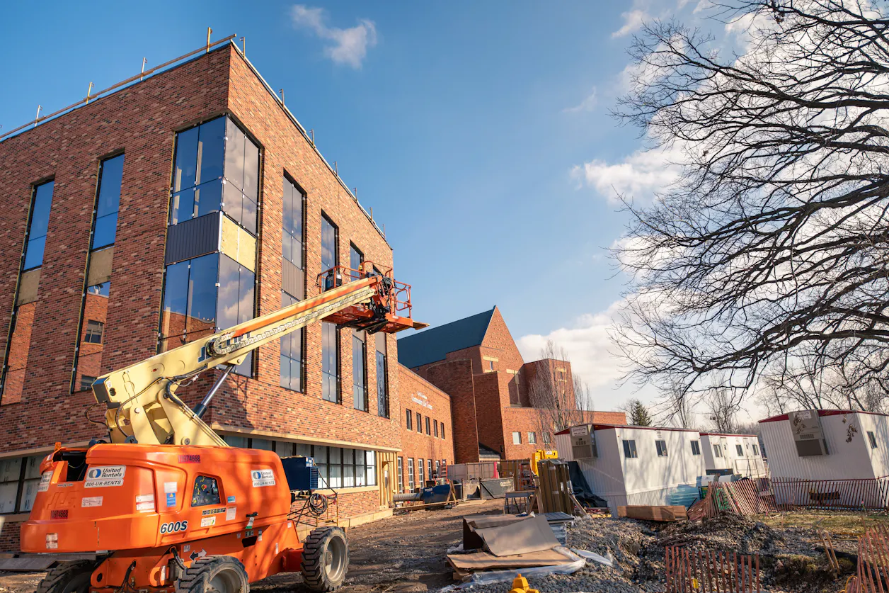 Exterior view of the science addition that will open fall 2020 at Bethel University