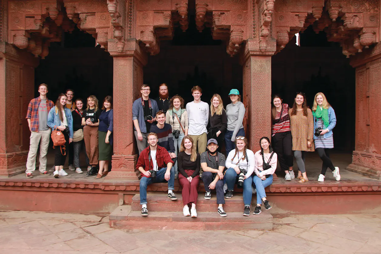 Bethel design and journalism students who traveled to India over J-term
