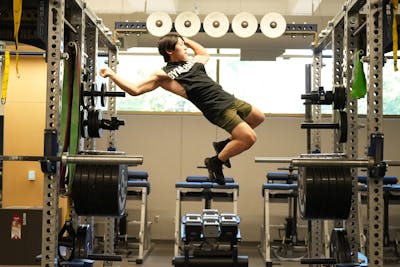 Image of Ben Martin training in Bethel's Wellness Center