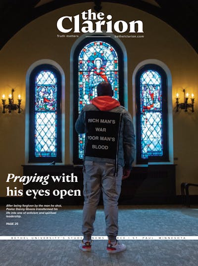 The Clarion's latest issue and Emma Harville '21 and Zach Walker's '21 last as staff leaders.