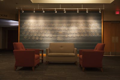 In honor of their parents, the Fauth family has offered a gift to create the Curt and Zelda Fauth Alumni of the Year Wall, which is located on the 4th level of the Brushaber Commons.