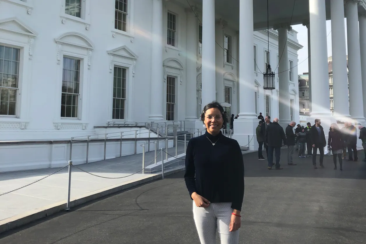 Diba Domínguez in Washington D.C. 
