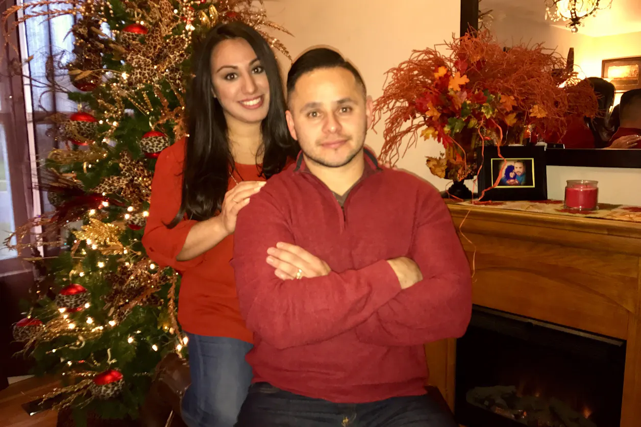 Jesus Estrada, CAPS’20, and his wife. 