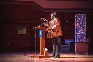 Latasha Morrison shared valuable insights about racial reconciliation with the Bethel community live last Tuesday.