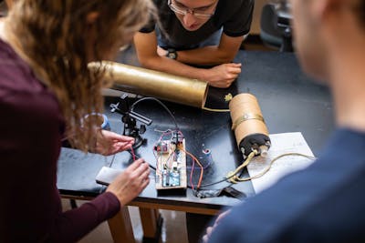 Bethel's physics and engineering students develop problem-solving skills while gaining firsthand experience with science and technology in the lab.