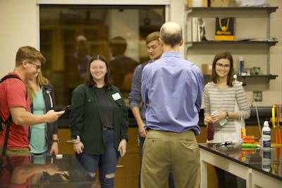 Bethel science students and faculty hosted interactive stations so visitors could experience hands-on learning for themselves. 
