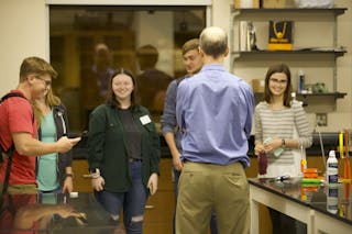 Bethel science students and faculty hosted interactive stations so visitors could experience hands-on learning for themselves. 
