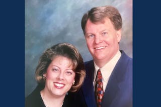 Becky Wahlund with her late husband, Craig Wahlund S’83.