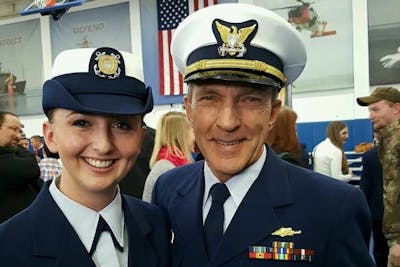 Jillian Carlson ’21 and her uncle Lt. Tim Martin