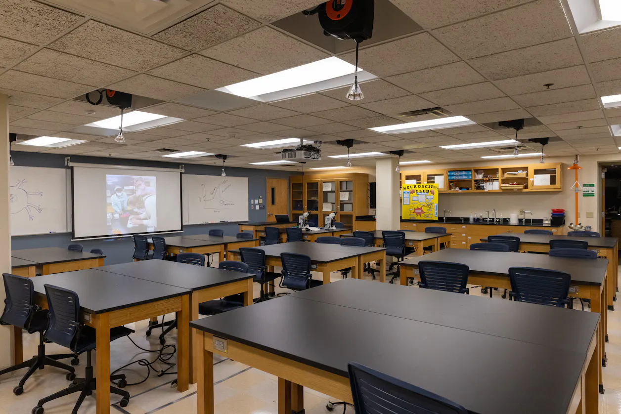 “Students now have a place to gather and discuss research in a way that much more closely resembles the research experience they might have as a graduate student at a larger university,” says Sherryse Corrow, professor of psychology. 
