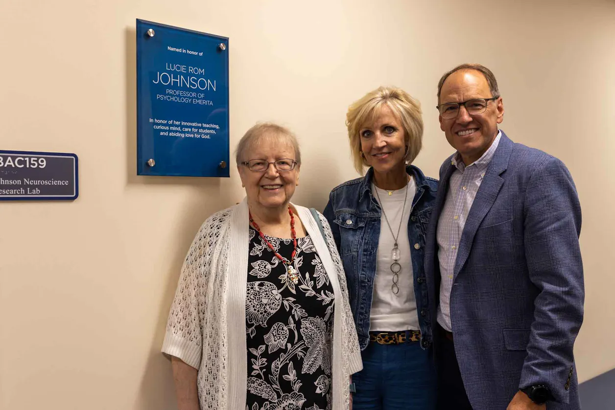 Lucie Johnson with President Ross and Annie Allen