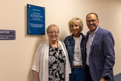 Lucie Johnson with President Ross and Annie Allen