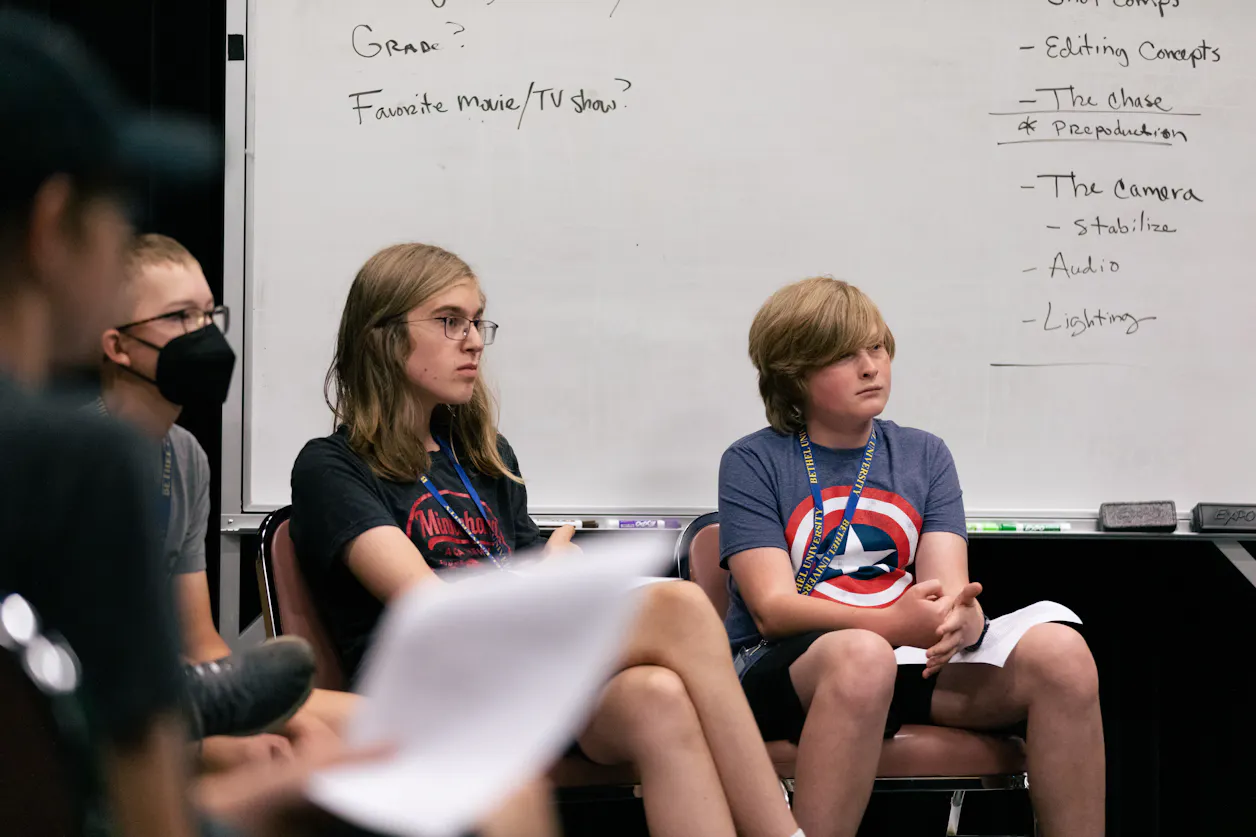 Royal Academy's suite of academic camps includes Video Production Camp, where students learn about storytelling using cameras, lighting, sound recording, and video editing. 